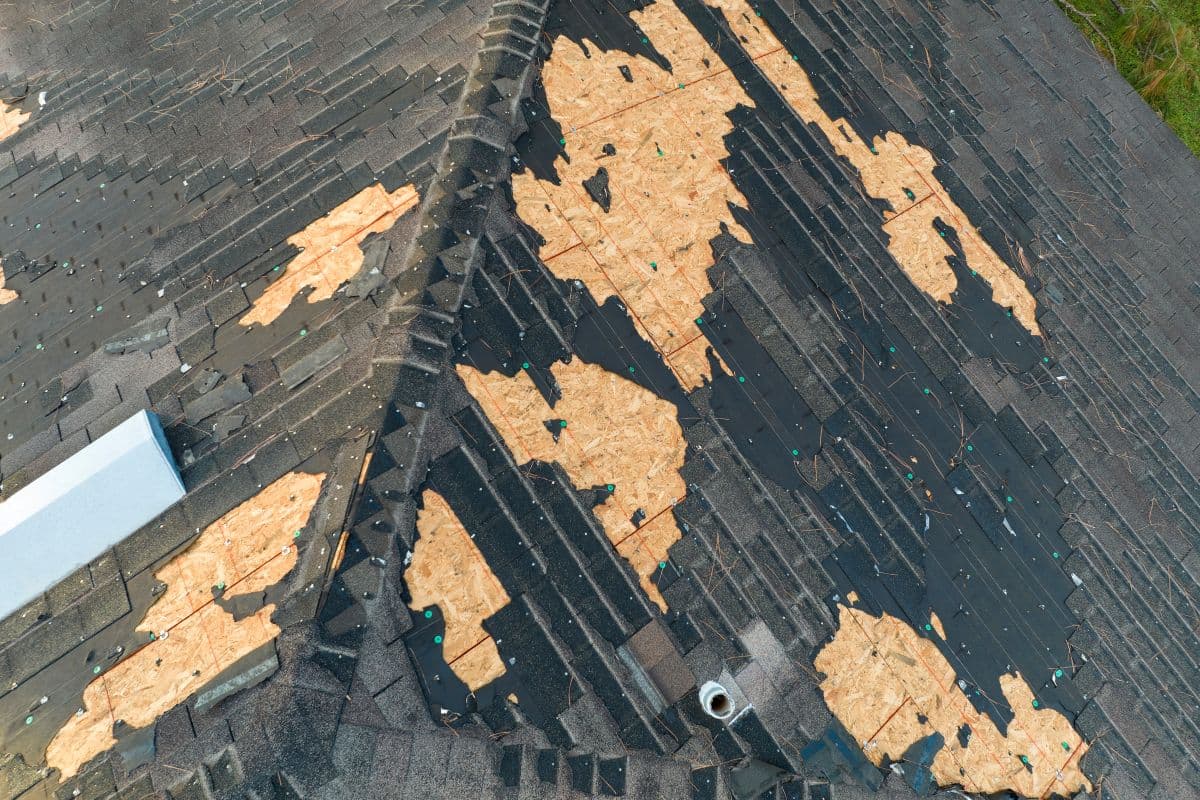 missing shingles after hail damage, Wayzata