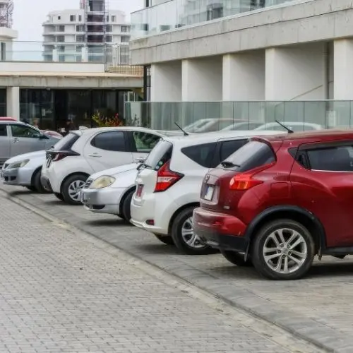 apartment parking lot