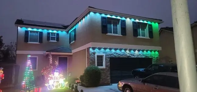 Christmas Light Installation near Fresno CA