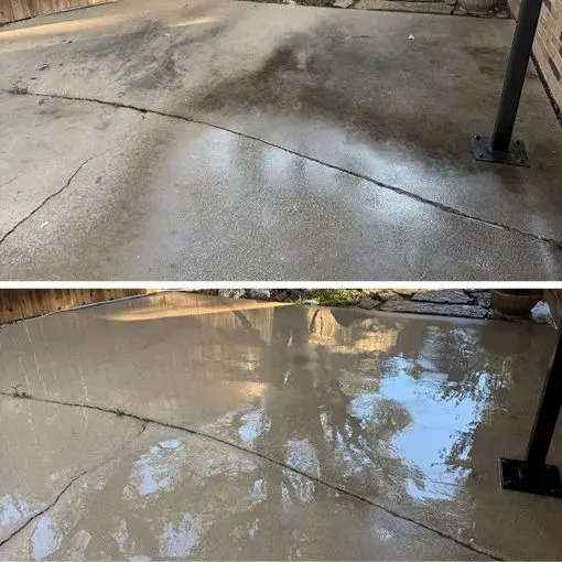 Driveway Cleaning Austin Texas Before and after