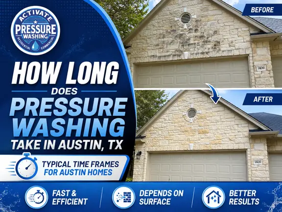 How Long Pressure Washing Takes in Austin