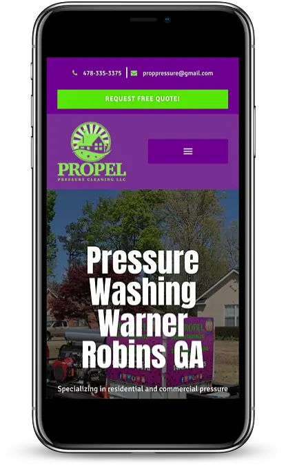 Propel Pressure Cleaning Mockup