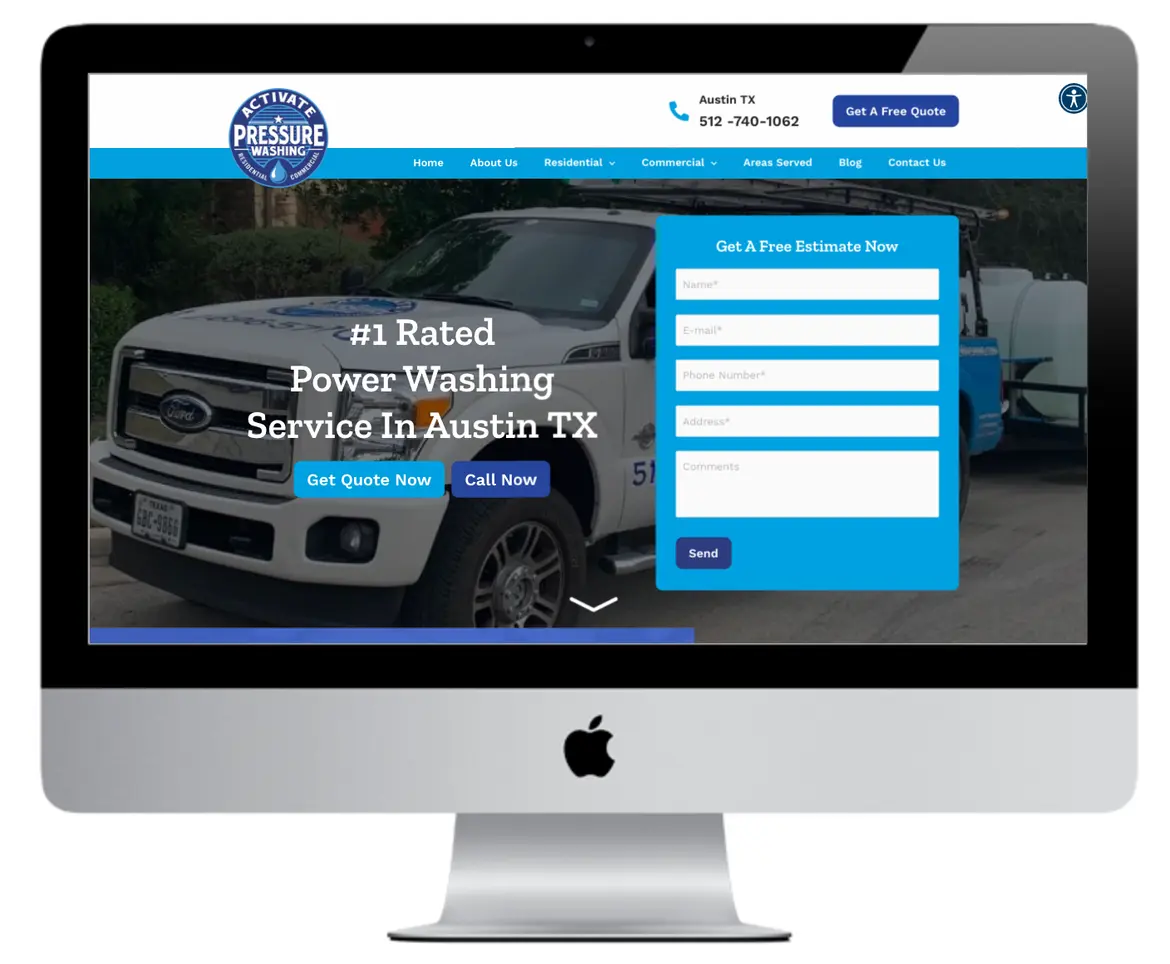 Activate Pressure Washing Website