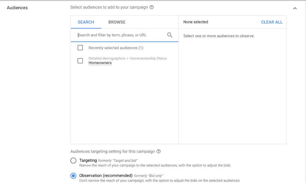Google Ads Audience Targeting