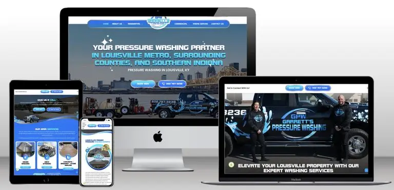 Garrett's Pressure Washing website