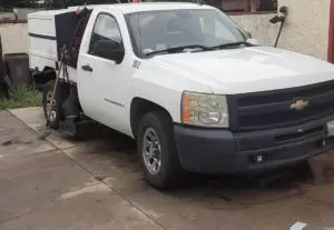 our underground parking lot sweeper