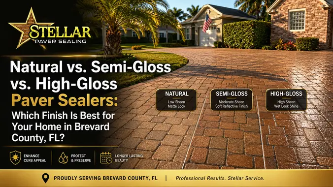 Natural vs. Semi-Gloss vs. High-Gloss Paver Sealers in Brevard County, FL