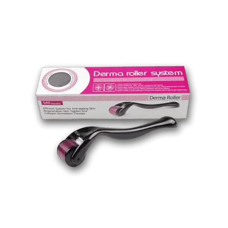 Manual stainless-steel derma roller for professional microneedling