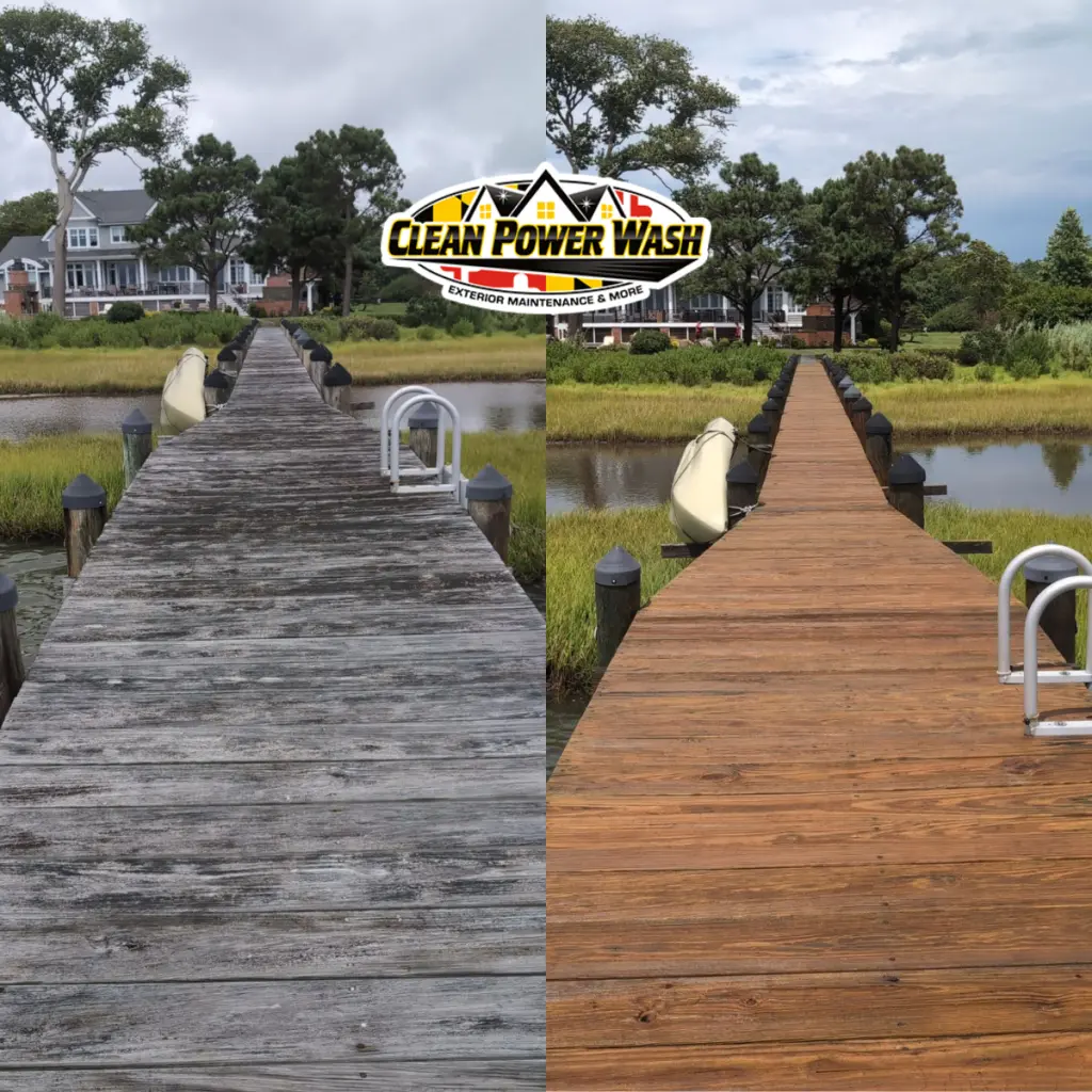 Dock Cleaning Before and After