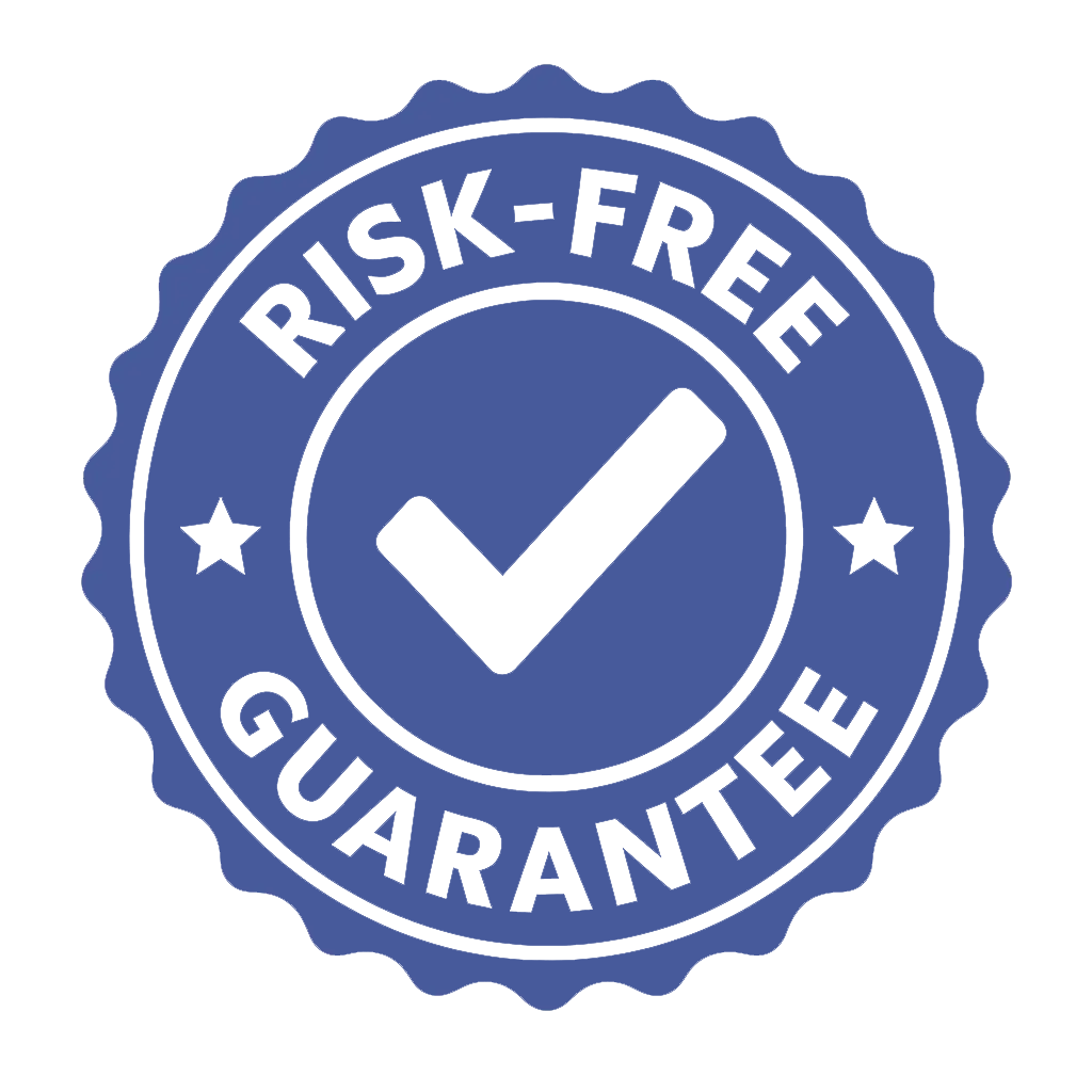 Blue Risk-Free Guarantee seal.
