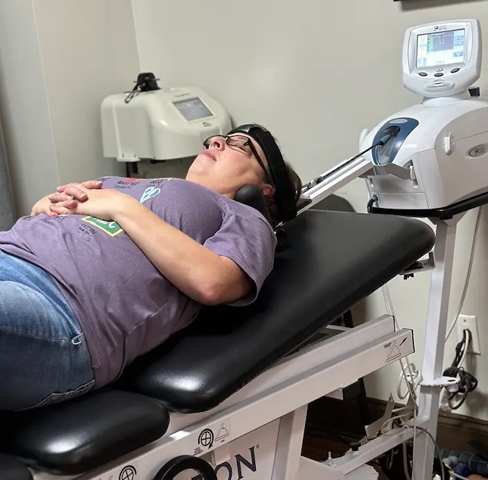 Arthrostim adjustment technique treatment for neck pain at McCracken Chiropractic.