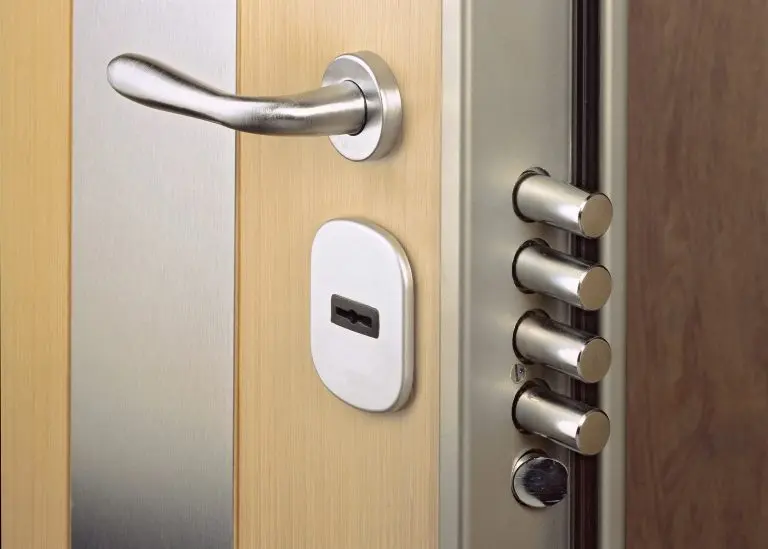 impact resistant doors Close-up look at home door high security lock