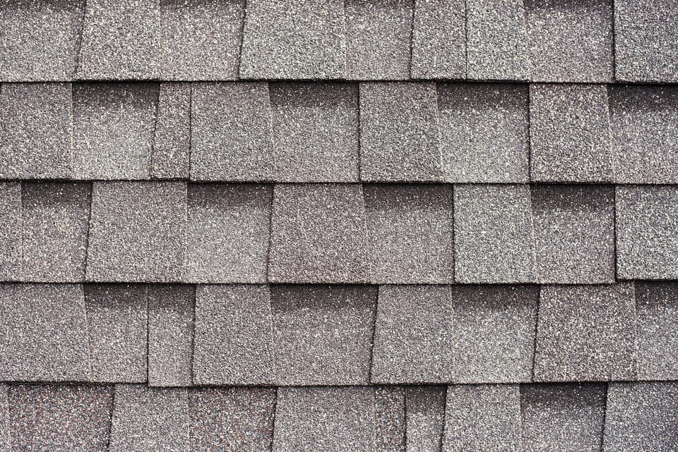 architectural shingles vs 3 tab-close up of gray architectural shingles