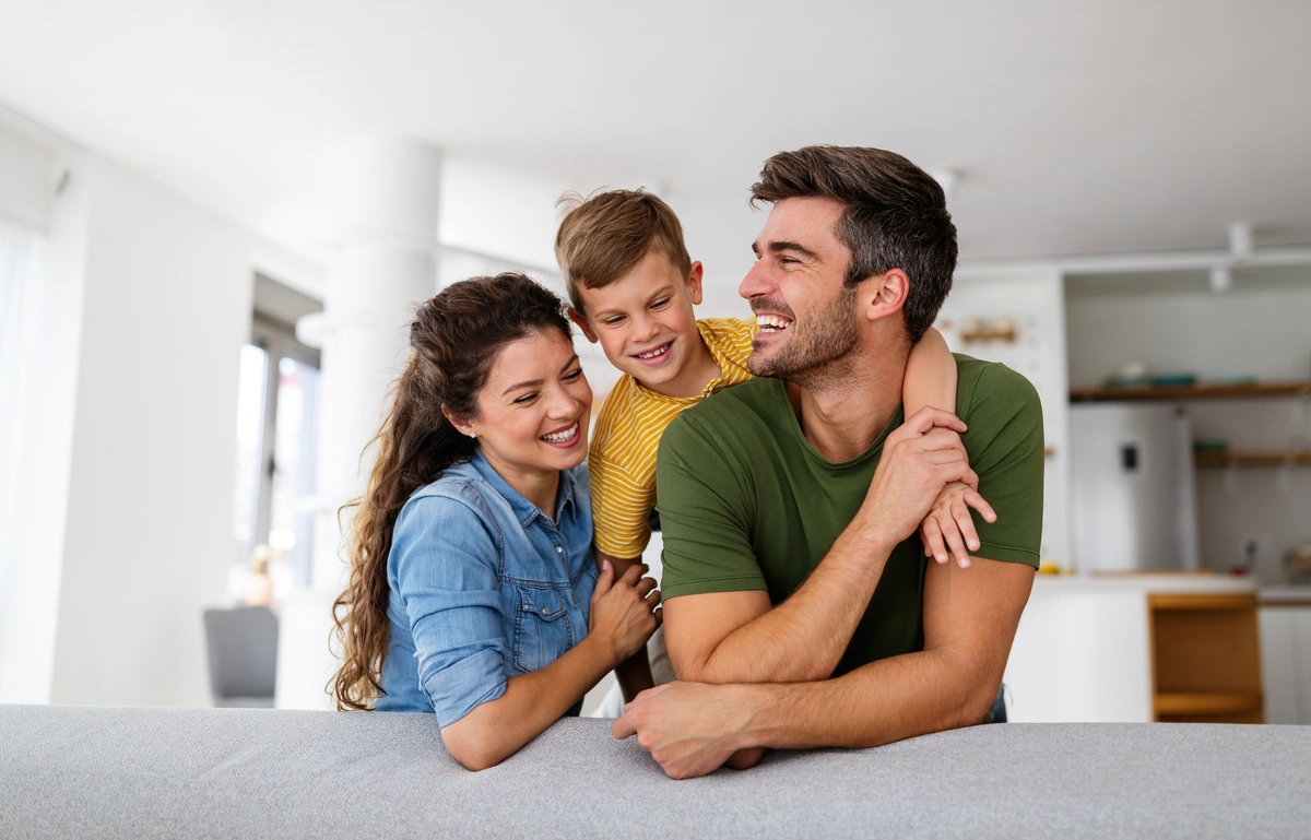 family smiling together
