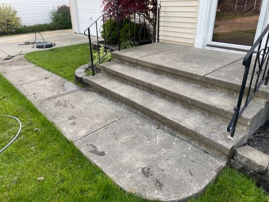 dirty concrete for pressure washing in Amherst