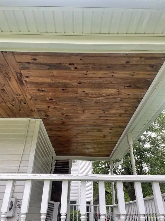 Wood Ceiling Cleaning and Restoration transformation in Lockport, NY