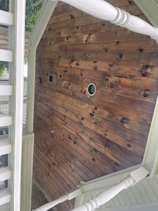 Wood Ceiling Cleaning and Restoration transformation in Lockport, NY