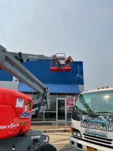NAPA Building Exterior Cleaning in Lockport, NY