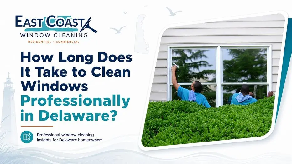 East Coast Window Cleaning professionals cleaning residential windows in Delaware.