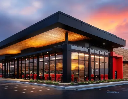 Concrete and Asphalt Drive-Thru Lanes