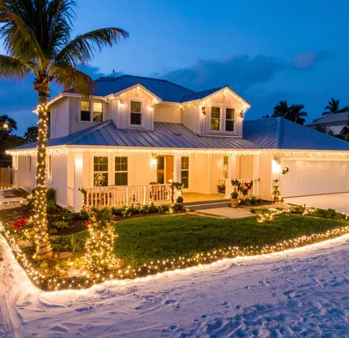 Residential Christmas Light Installation Panama City Beach FL