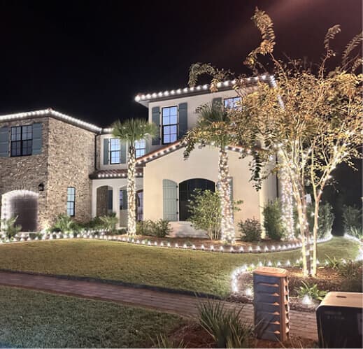 Christmas Light Installation Laguna Beach FL