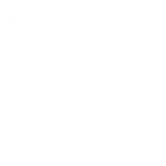 White line art icon of a recycling bin with the universal recycling symbol on its front.