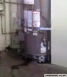 A leaking water heater