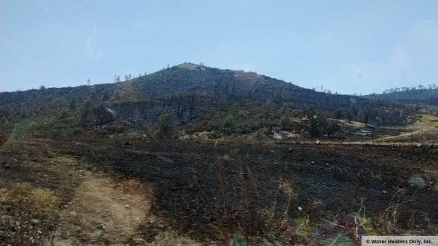 The aftermath of a California wildfire