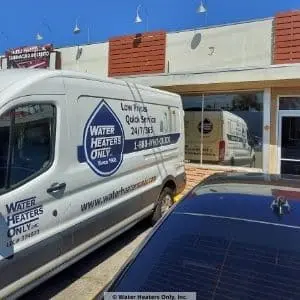 Our van has backed in to stock our new warehouse in Canoga Park.