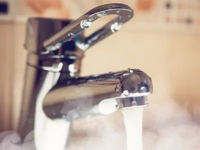 hot water in cold water pipes