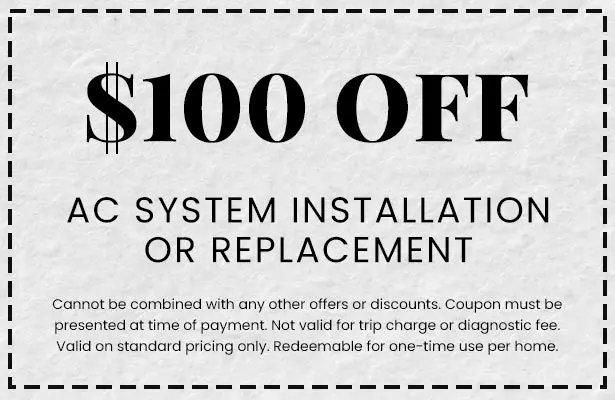 Discounts on AC System Installation or Replacement