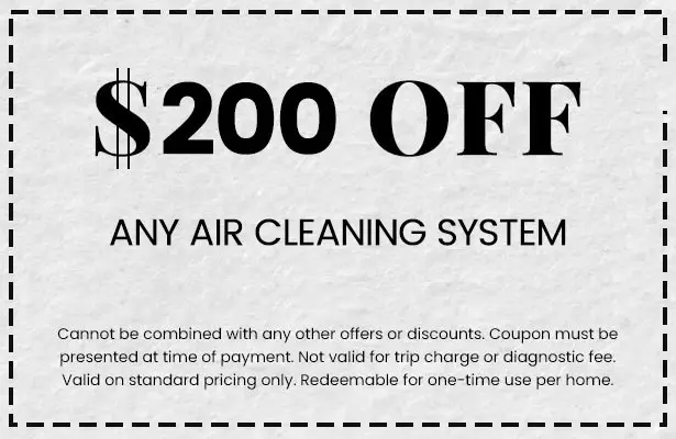 any air cleaning system coupon