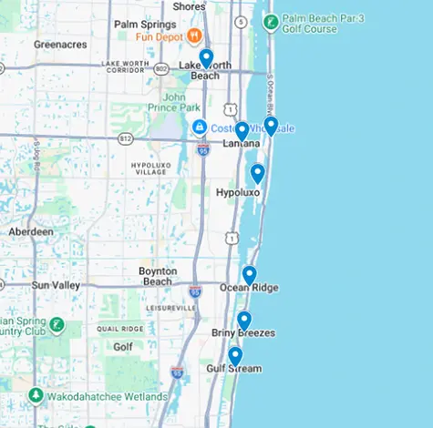 Delray Beach Service Areas