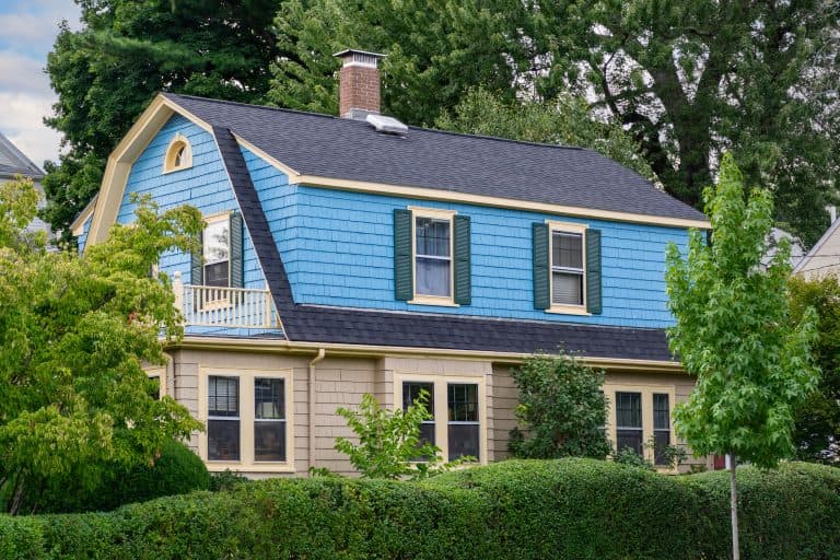 blue and beige siding house