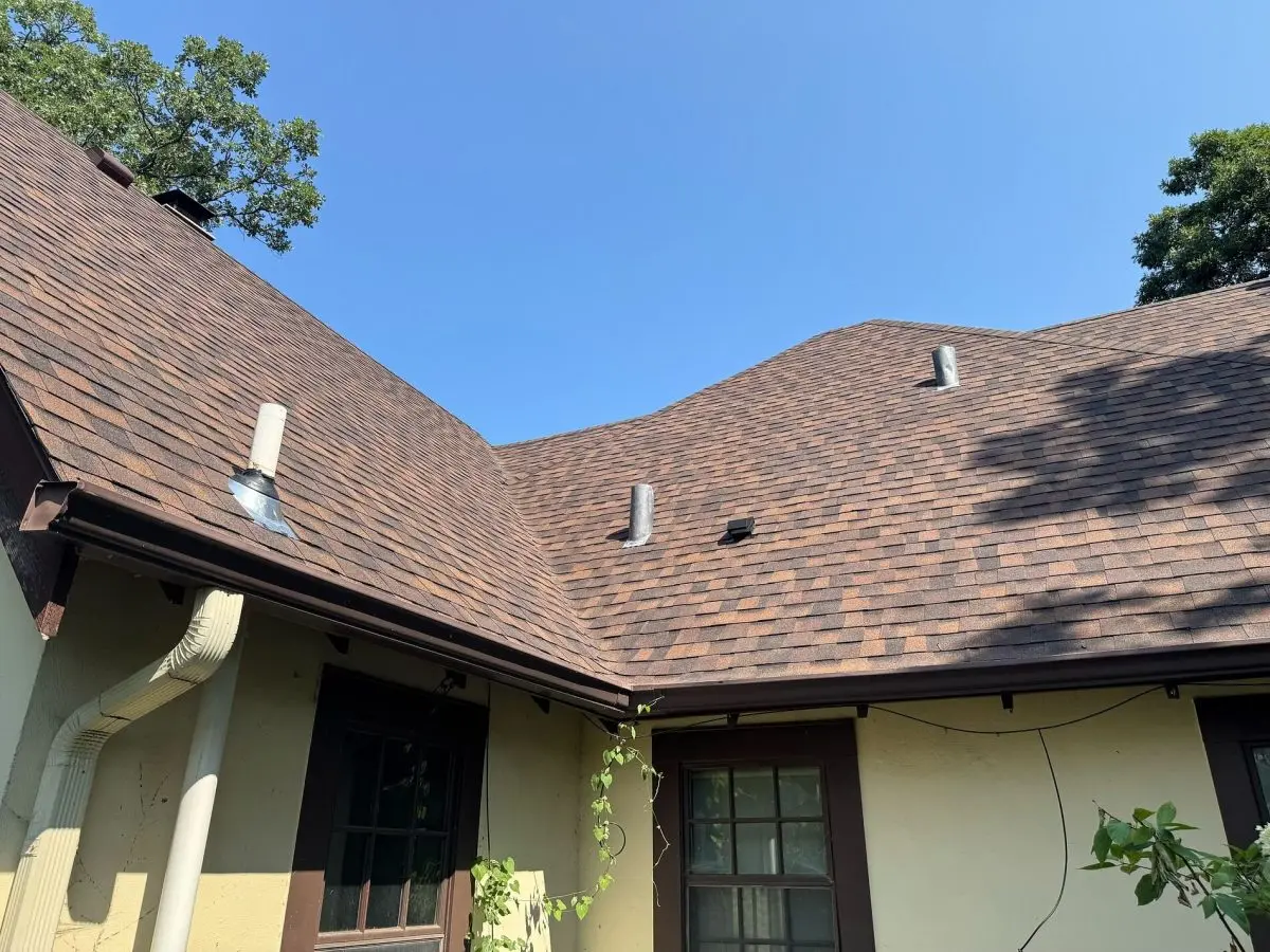 brown shingles roof