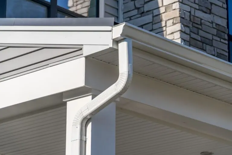 white fascia and gutter system
