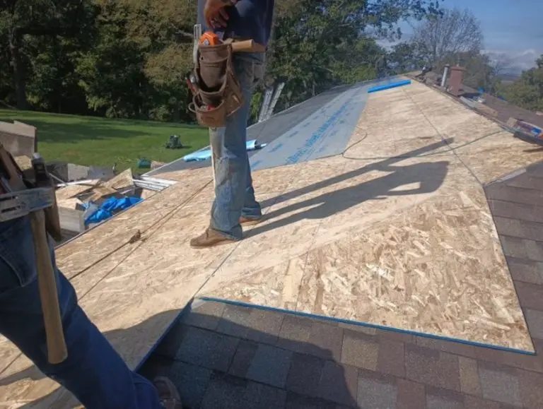 roof installation in progress