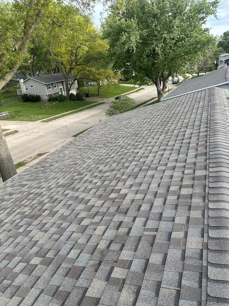 grey shingles roof