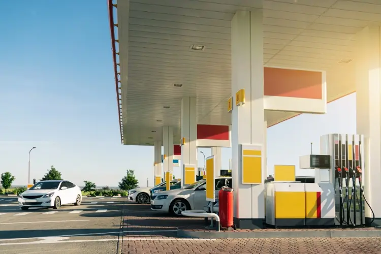 Concrete Pads Around Gas Pumps