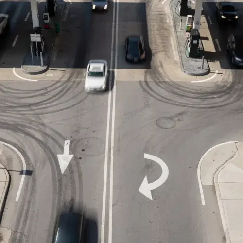 Tire Marked Curbs, Entry Lanes, and Exit Lanes