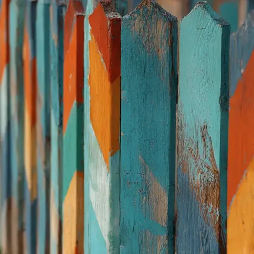 Painted Wood Fencing