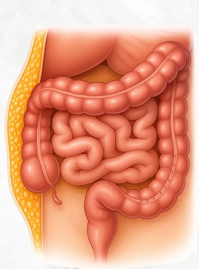 Illustration of GI and colon surgery
