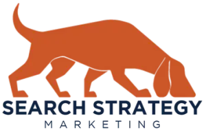 DOG SNIFFING OUT STRATEGY LOGO