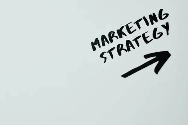 image | Search Strategy Marketing marketing strategies written in black with an arrow underneath it pointing up