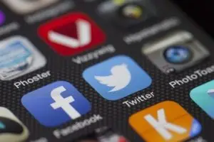 Social media apps on a smartphone