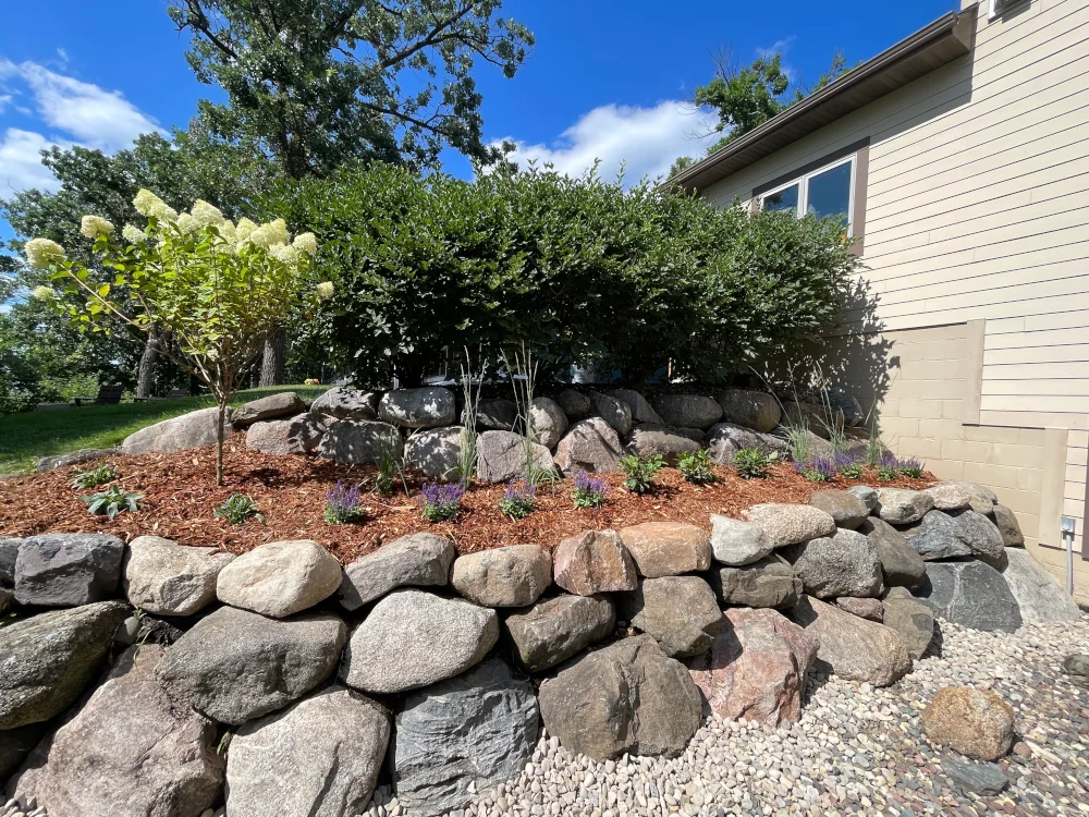 rock retaining wall