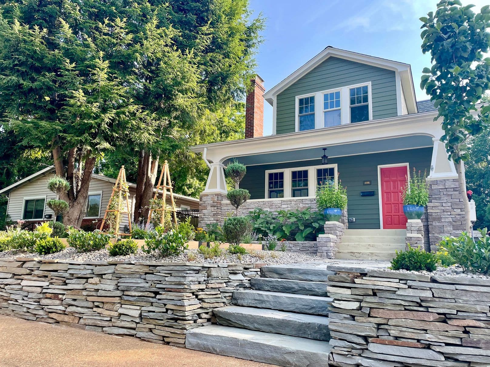 Outdoor Steps and Retaining Wall