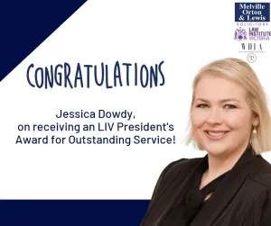 Stratus Legal Group - Congratulations Jessica Dowdy from Melville Orton Lewis