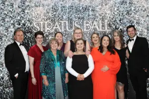 Stratus Legal Group - Team Photo at Stratus Ball Relay For Life Fundraiser